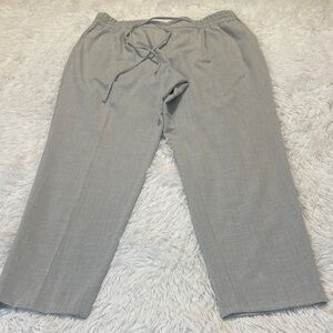 ALFANI WOMENS PULL ON ELASTIC WAISTBAND DRAWSTRING Gray Casual Pants SIZE M